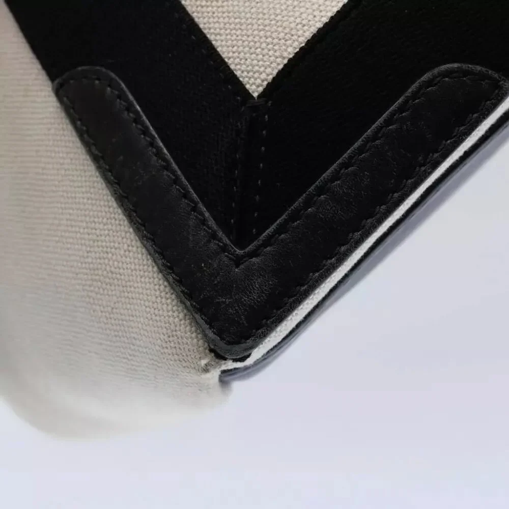AUTHENTICITY GUARANTEED BALENCIAGA Tote Bag Canvas White Black - Picture 12 of 16